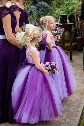 Abito da Cerimonia Bambini Cappellino Farfalla Ornamento A Terra Principessa con Fiore