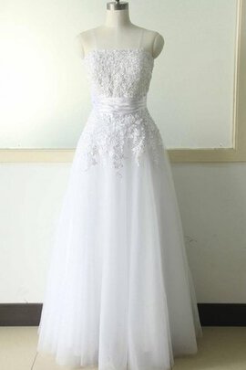 Abito da Sposa in Pizzo A Terra in Paillette con Fiore V-Scollo