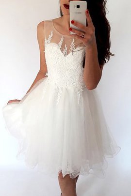 Abito Homecoming Senza Maniche Tondo A-Line in Tulle Mini