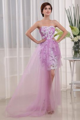 Abito da cocktail Senza Maniche A-Line Formale E Informale in Tulle con Applique