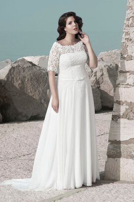 Abito da Sposa A-Line A Terra Favola in Pizzo Quadrato