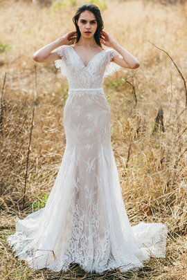 Abito da sposa affascinante a spiaggia oscillare in stain elastico lunghi a terra