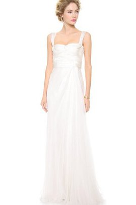 Abito da Sposa Senza Maniche con Criss-cross in Taffeta Formale E Informale Alta Vita