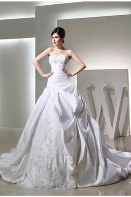 Abito da Sposa Alta Vita Lungo con Applique in Raso Radiosa