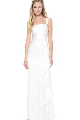 Abito da Sposa Conotta Alta Vita con Piega Quadrato in Taffeta