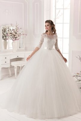 Abito da Sposa Elegante con Perline con Nastro Sogno con Applique