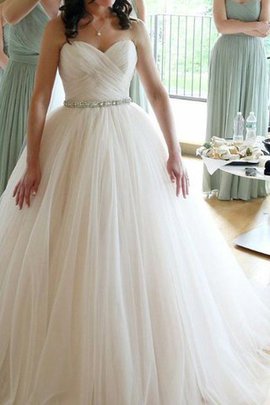 Abito da sposa favola morden lunghi senza maniche con piega cuore