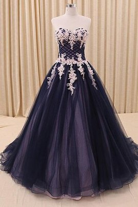 Abito Quinceanera con Applique in Pizzo Ball Gown in Pizzo Allacciato