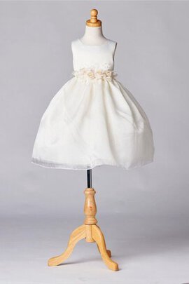 Abito da Cerimonia Bambini Tondo Naturale con Piega Ball Gown con Fiocco