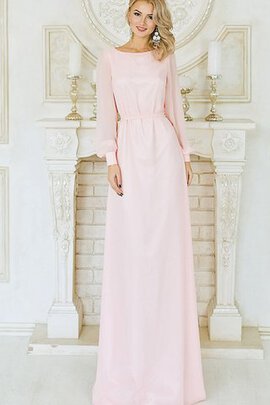 Abito Da Ballo con Cristino A Terra in Chiffon decorato Naturale