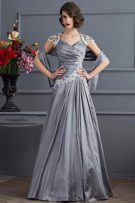 Abito da Sera A-Line Principessa Cuore con Applique Naturale