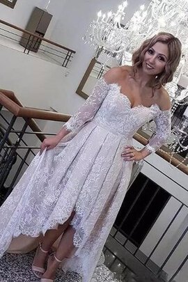 Abito da Sposa con Piega Lunghi A-Line Seducente Moderno