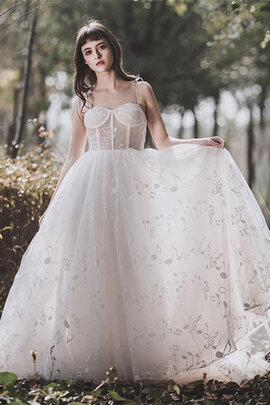 Abito da sposa semplice allettante in tulle in raso favola senza maniche