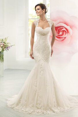 Abito da Sposa Buco Della Serratura Schiena Elegante Sirena con Perline Lunghi