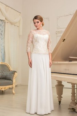 Abito da Sposa Elegante Oversize con Piega Originale con Tre Quarti Lunghezza Maniche