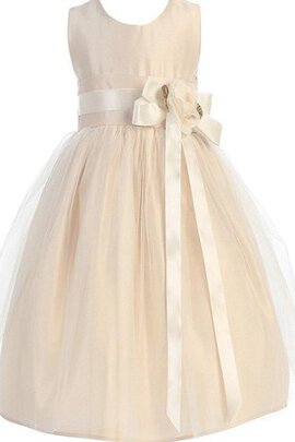 Abito da Cerimonia Bambini Senza Maniche A-Line con Fiocco con Fiore