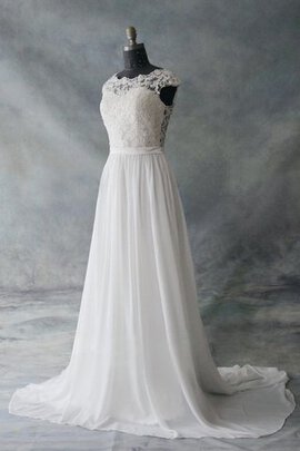 Abito da Sposa A-Line Cappellino in Chiffon Semplice Favola