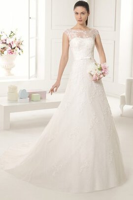 Abito da Sposa con Manica Corte a Chiesa a Sala A-Line Elegante