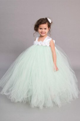 Abito da Cerimonia Bambini Cappellino con Manica Corte Conotta Ball Gown con Piega