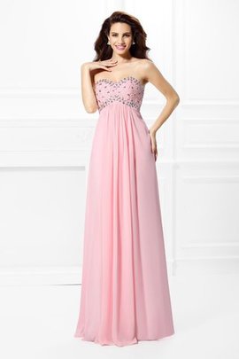 Abito da Ballo Senza Maniche A-Line Naturale in Chiffon Principessa
