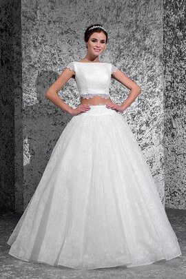 Abito da Sposa Naturale in Pizzo Lunghi in Pizzo Ball Gown