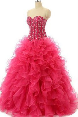 Abito Quinceanera Senza Maniche in Pizzo in Tulle Mini in Paillette