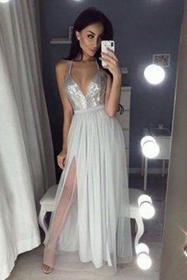Abito da ballo con increspato principessa adorabile senza maniche schiena nuda a-line