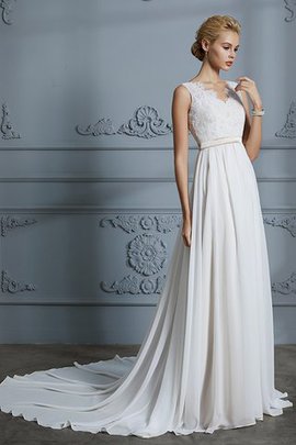 Abito da sposa a chiesa in chiffon retro sogno senza maniche adorabile