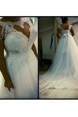 Abito da Sposa Seducente con Perline Sogno con Piega Lusso