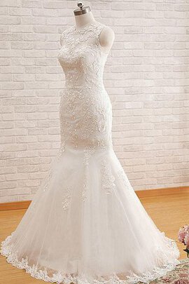 Abito da Sposa Naturale in Tulle All Aperto Originale Shiena Sheer