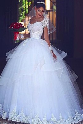 Abito da sposa radiosa energico lunghi naturale allacciato moderno