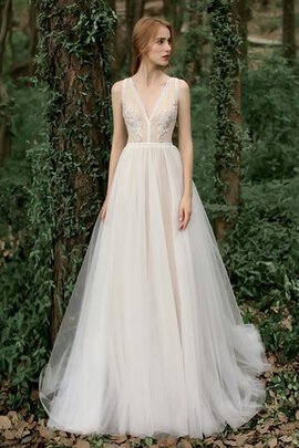 Abito da sposa senza maniche conservatore all aperto in tulle fantastico sensuale