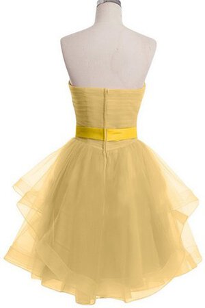 Abito Homecoming in Tulle Cerniera Naturale Corto con Seghettato