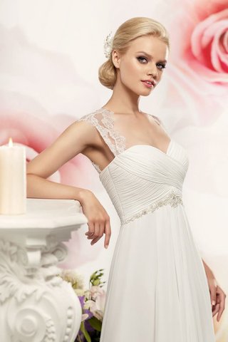 Abito da Sposa Tubino Lungo Queen Anne in Chiffon con Criss-cross