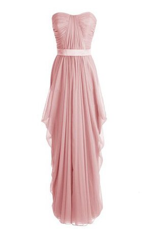 Abito da damigella Naturale in Chiffon A-Line Senza Maniche Asimmetrici