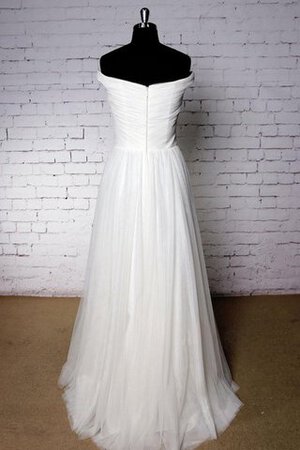 Abito da Sposa Senza Maniche Cerniera con Criss-cross con Festone A-Line