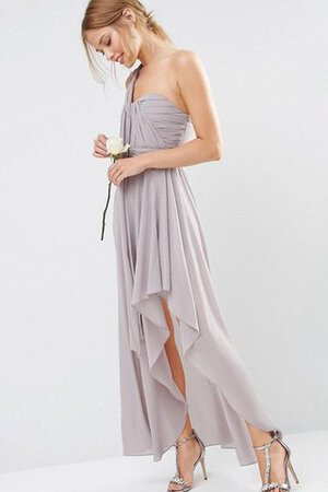 Abito da damigella A-Line Seducente in Chiffon Alla Caviglia con Spacco Davanti