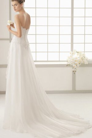 Abito da Sposa Classico Moderno con Festone Cuore Shiena Sheer