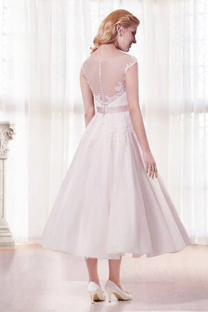 Abito da Sposa Semplice Cappellino Alla Caviglia A-Line con Applique