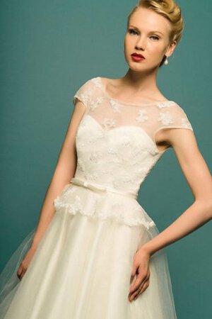 Abito da Sposa Stravagante Classico Cappellino Senza Maniche in Tulle