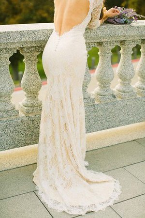 Abito da Sposa Sirena Buco Della Serratura Schiena con Applique in Pizzo Senza Maniche