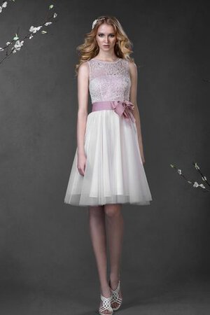 Abito da Sposa in Tulle Romantico Largo con Applique con Fusciacca