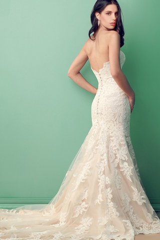 Abito da Sposa con Applique Profondo V-scollo Semplice Seducente Favola