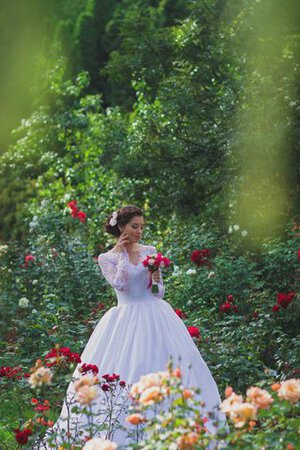 Abito da Sposa con Maniche Lunghe a Riva Senza Maniche Semplice Queen Anne