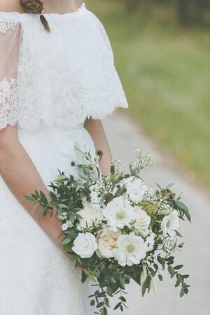 Abito da Sposa in Pizzo Retro Elegante Fuori dalla spalla Semplice