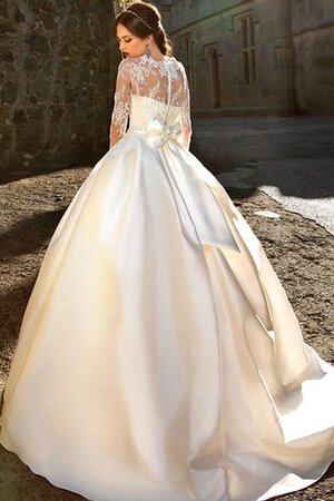 Abito da Sposa Medievale Bordo Ondulato Lunghi con Increspato con Nastro