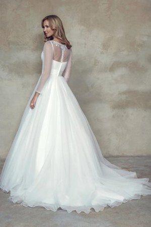 Abito da Sposa con Criss-cross in Raso Naturale in Tulle Senza Maniche