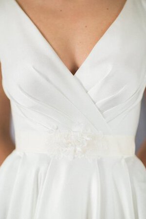 Abito da Sposa con Increspato Cerniera con Piega A-Line in Raso