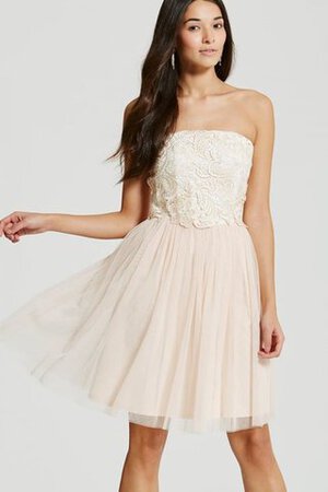 Abito laurea Senza Strap in Tulle con Applique Mini Senza Maniche