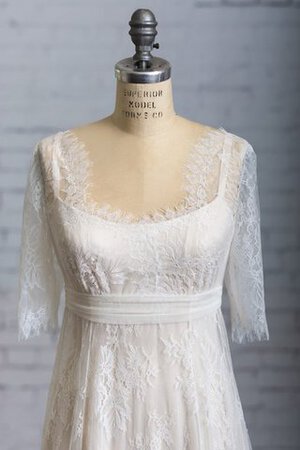 Abito da Sposa Quadrato Lunghi Alla Caviglia All Aperto Shiena Sheer